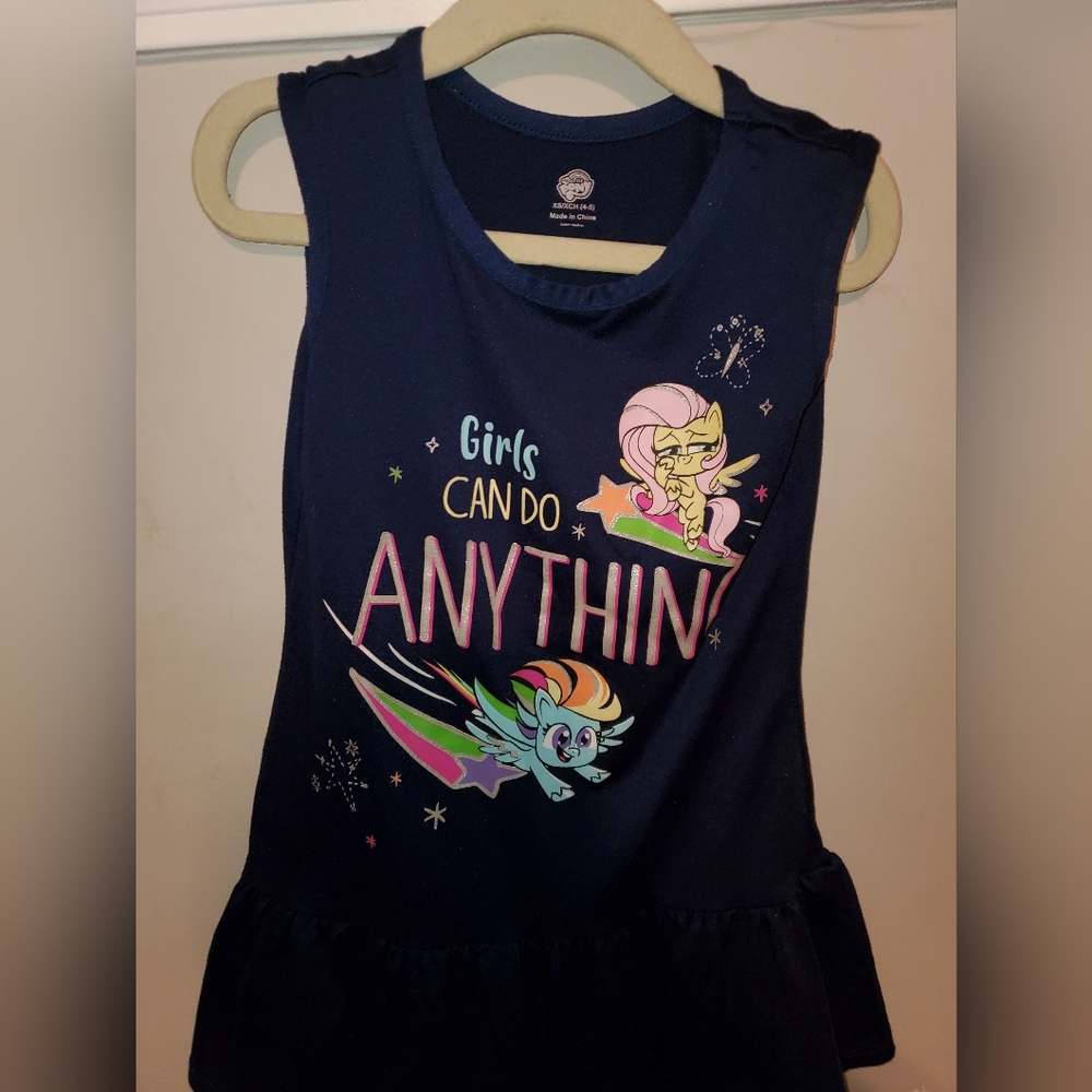 XS 4/5 My Little Pony Navy sleeveless dress-  LIKE NEW